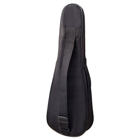 23-inch ukulele bag with adjustable padded shoulder strap and webbing handle, black