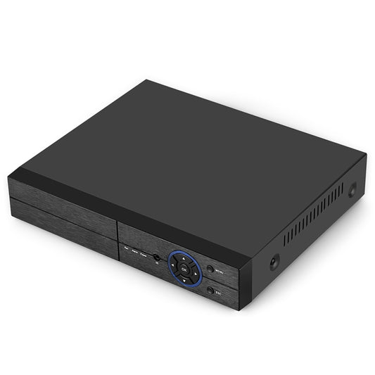 Black AHD DVR recorder with front control dial and indicator lights