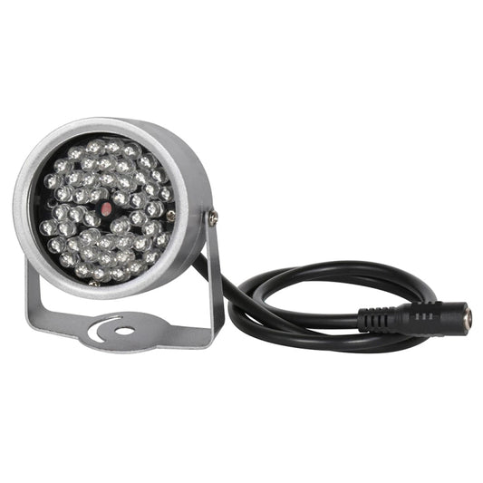 Infrared LED monitoring auxiliary lamp with circular head and black power cable