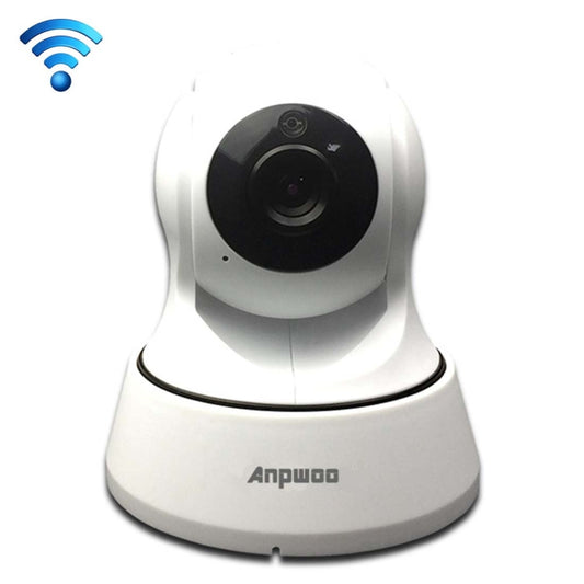 Anpwoo WiFi security camera with white dome base and black lens cover