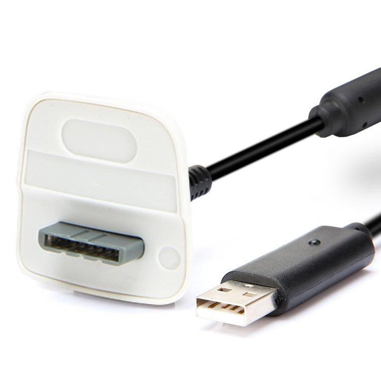 White magnetic charging connector with USB plug and cable