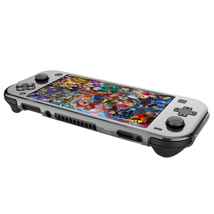 Clear PC protective cover for Nintendo Switch Lite with black grips and controller cutouts