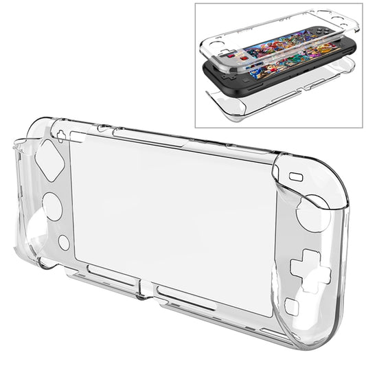 Transparent PC protective cover for Nintendo Switch Lite, clear snap-on case with cutouts