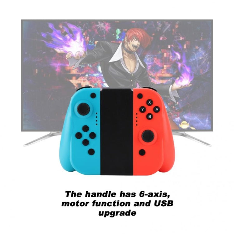 Wireless left and right game controller with blue and red Joy-Con style handles