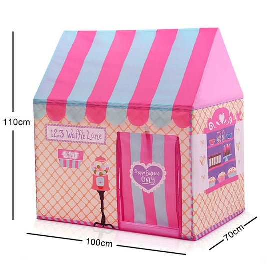 Household Children Printing Play Tent Small Game House, (Black White), (Pink), (Green), (Light Pink)