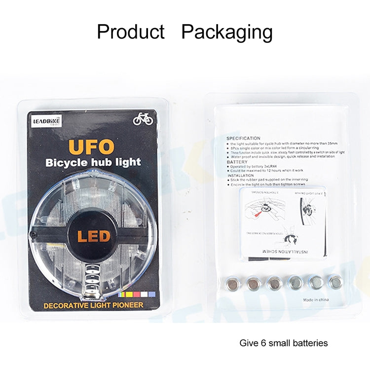 Bicycle hub light retail package with clear blister and accessory buttons
