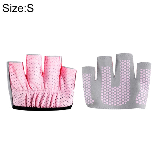 Half Finger Yoga Gloves Anti-skid Sports Gym Palm Protector, Size: S, Palm Circumference: 17.5cm, Size: S