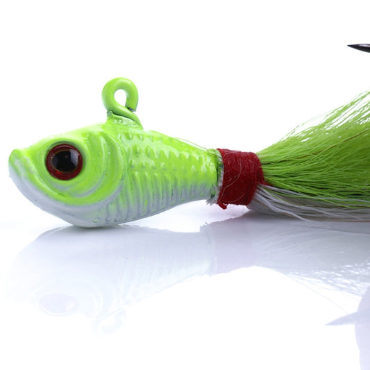 HENGJIA 7cm/25g Tied Wire Fishing Artificial Lures Lead Fish Treble Hooks Baits