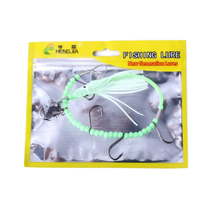 HENGJIA FISHING LURE blister pack for luminous green 5-hook beaded wire lure