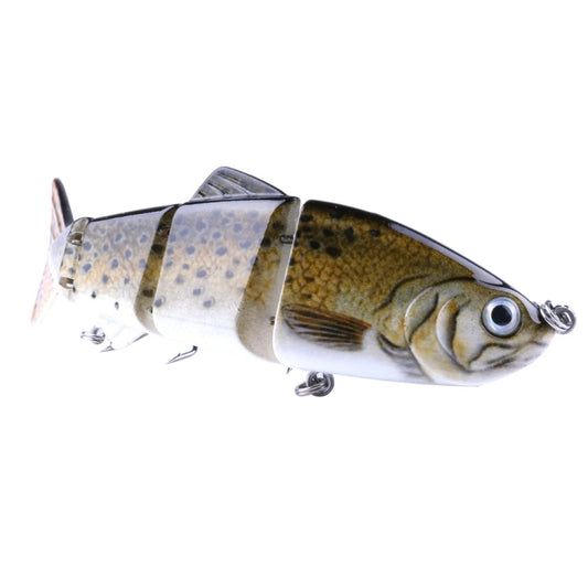 HENGJIA JM022-X 12cm 16.8g Multi-section Plastic Hard Baits Artificial Fishing Lures with Treble Hook, Random Color Delivery, JM022-X 12cm