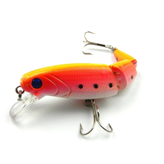 HENGJIA JM001-X 10.5cm 14g Multi-section Plastic Hard Baits Artificial Fishing Lures with Treble Hook, Random Color Delivery, JM001-X 10.5cm