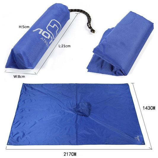 3 in 1 Aotu AT6927 Multifunctional Outdoor Camp Riding Raincoat Picnic Blanket, Size: 217x143cm, 217x143cm (Orange), 217x143cm (Blue)