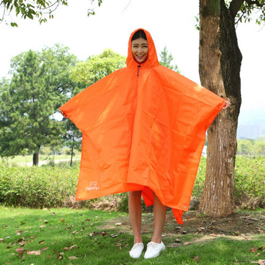 3 in 1 Aotu AT6927 Multifunctional Outdoor Camp Riding Raincoat Picnic Blanket, Size: 217x143cm, 217x143cm (Orange), 217x143cm (Blue)