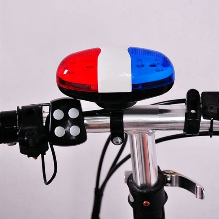 Handlebar LED horn light set with red and blue lenses and mounted control box