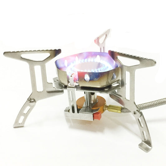 S187 Outdoor Portable Mini Stainless Steel Camping Stove Windproof Gas Stove, S187
