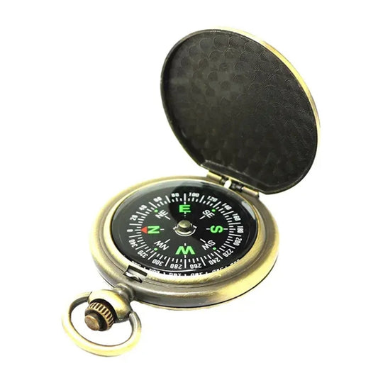Nisa J35A Vintage Metal Flip Pocket Watch Compass, J35A
