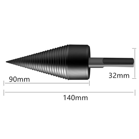 Household Domestic Woodcutter Drill Electric Wooden Split Cone Drill 32mm Hexagon Shank, 32mm Hexagon Shank