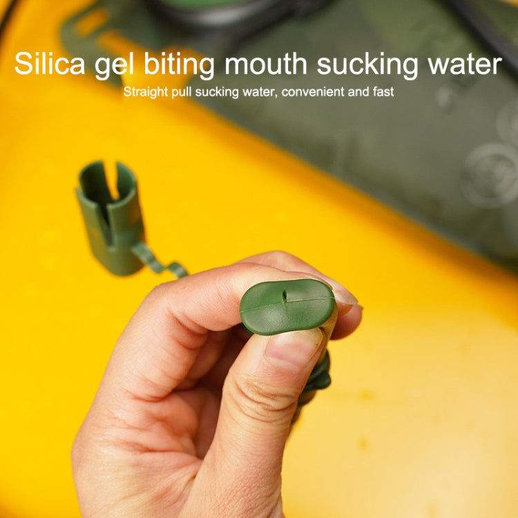 Green drinking mouthpiece for hydration bladder with short tube and valve