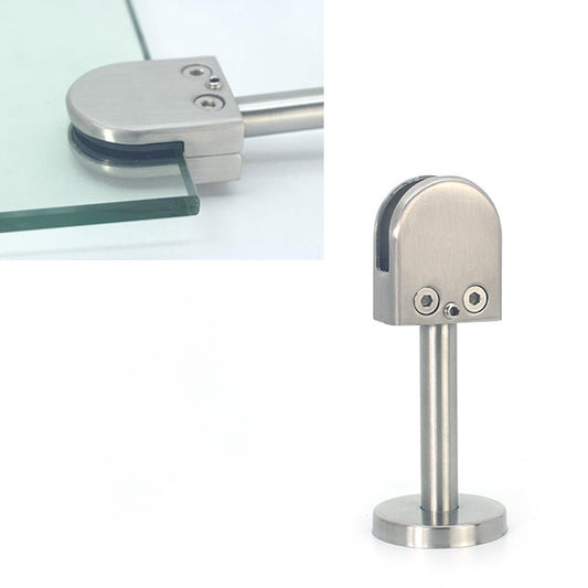 201 Stainless Steel Glass Fish Mouth Support Rod Fixing Clip with 14x100mm Rod, Specification: M, M, with 14x100mm Rod