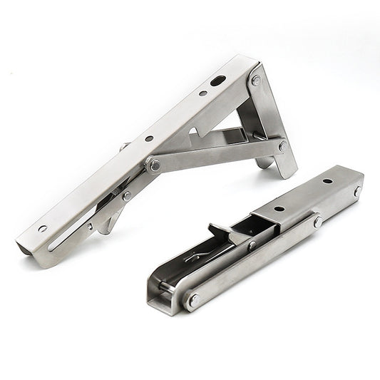 2 PCS 10 inch Billy Wall-mounted Foldable Stainless Steel Spring Storage Shelf for Dining Table, 10 inch