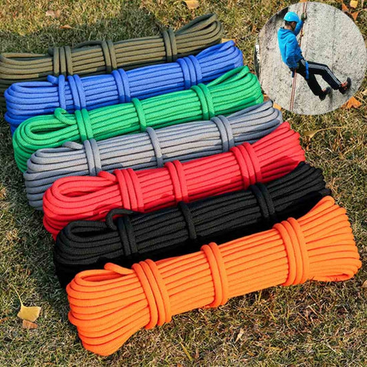 Outdoor Rock Climbing Hiking Accessories High Strength Auxiliary Cord Safety Rope, Diameter: 9.5mm, Length:10m, Random Color, Diameter: 9.5mm, Length:10m