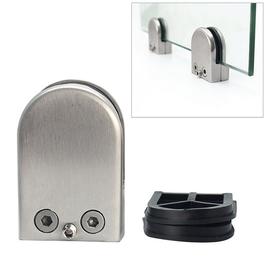 15-20mm Flat Bottom Matte Polished 304 Stainless Steel Fixed Clip Railing Glass Wood Layer Board Clamp Bracket, 15-20mm, Flat Bottom, 304 Stainless Steel