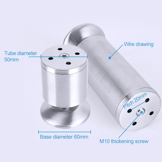Stainless Steel Wire Drawing Thickened Column Sofa Furniture Cabinet Foot, Height: 350mm, 350mm