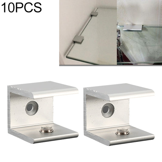 Aluminum single-hole glass fixing clip, silver metal bracket with mounting base