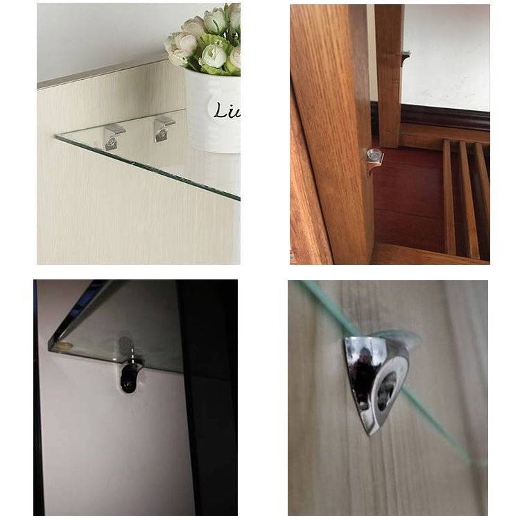 Round zinc alloy suction cup bracket mounting point for glass shelf and door