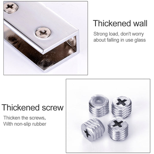 10 PCS Zinc Alloy Bright Fixed Bracket Connection 12mm Cylindrical Glass Fixing Clamp with Base, 12mm Cylindrical, with Base