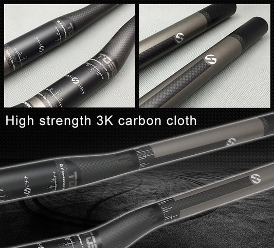 TOSEEK Full Carbon Fiber Road Bike Bent Handlebar, Size: 620mm (Matte), 620mm
