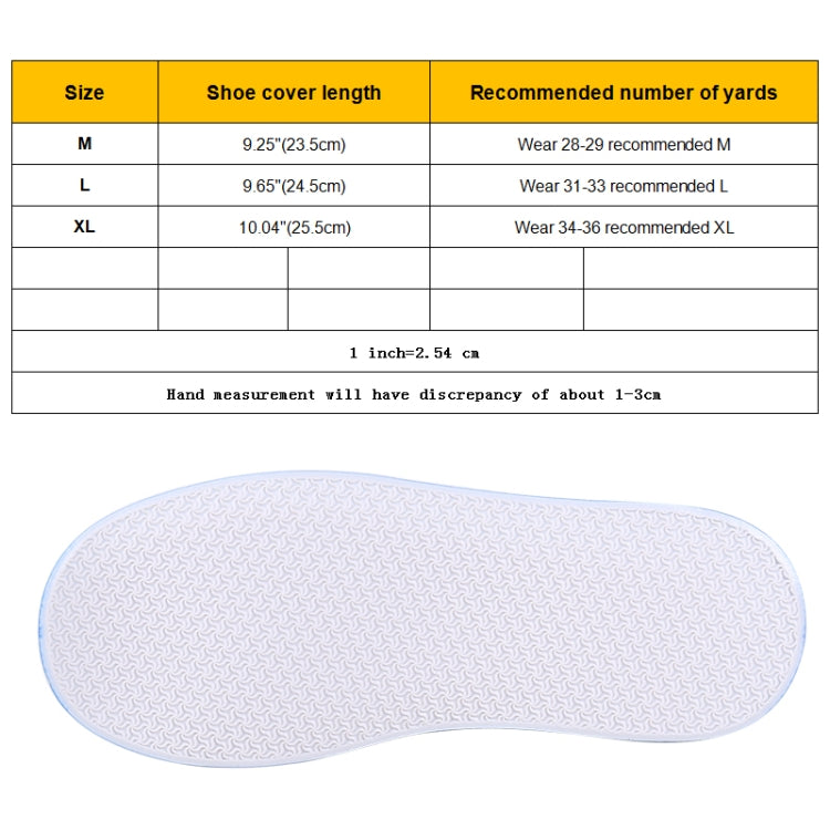 Pink anti-slip sole for waterproof shoe cover, textured grip pattern