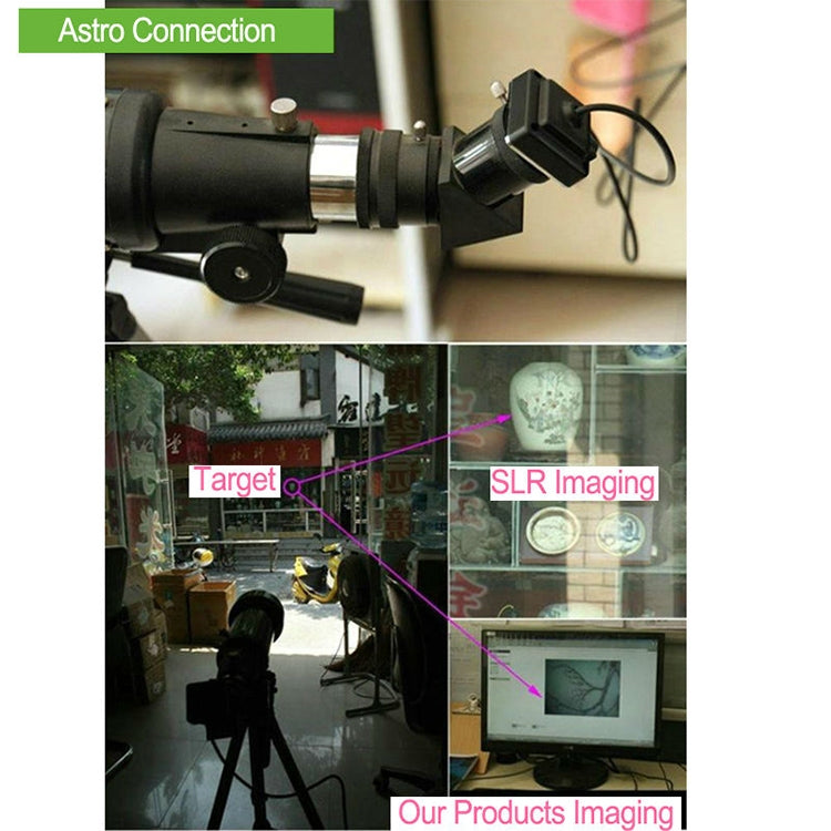 Datyson electronic eyepiece connected to telescope for imaging setup