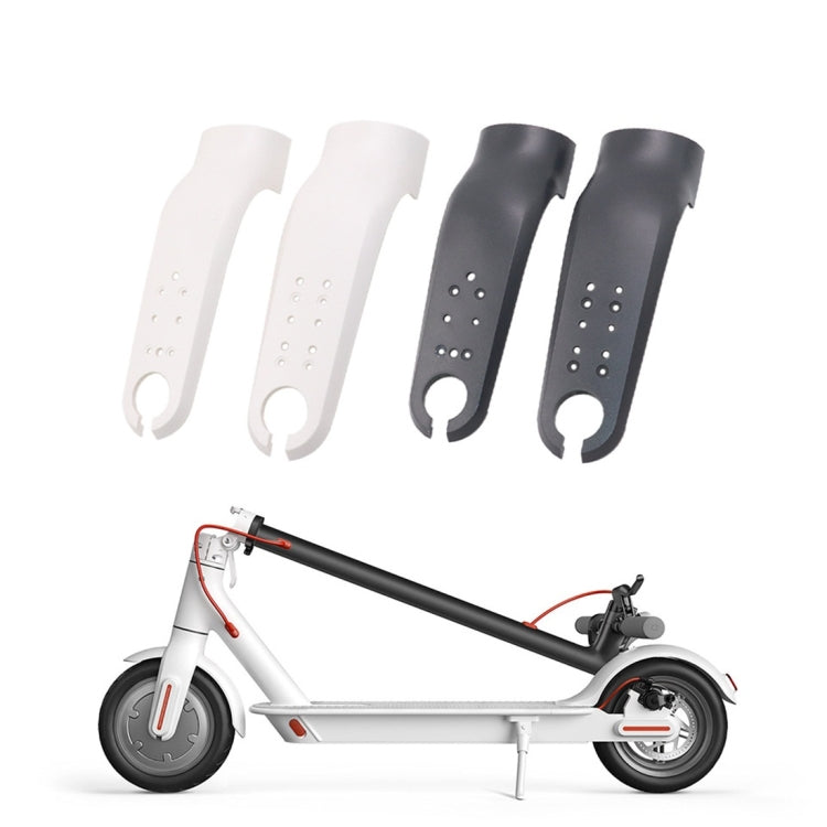 Four fork plastic covers: two white and two black, for Xiaomi M365