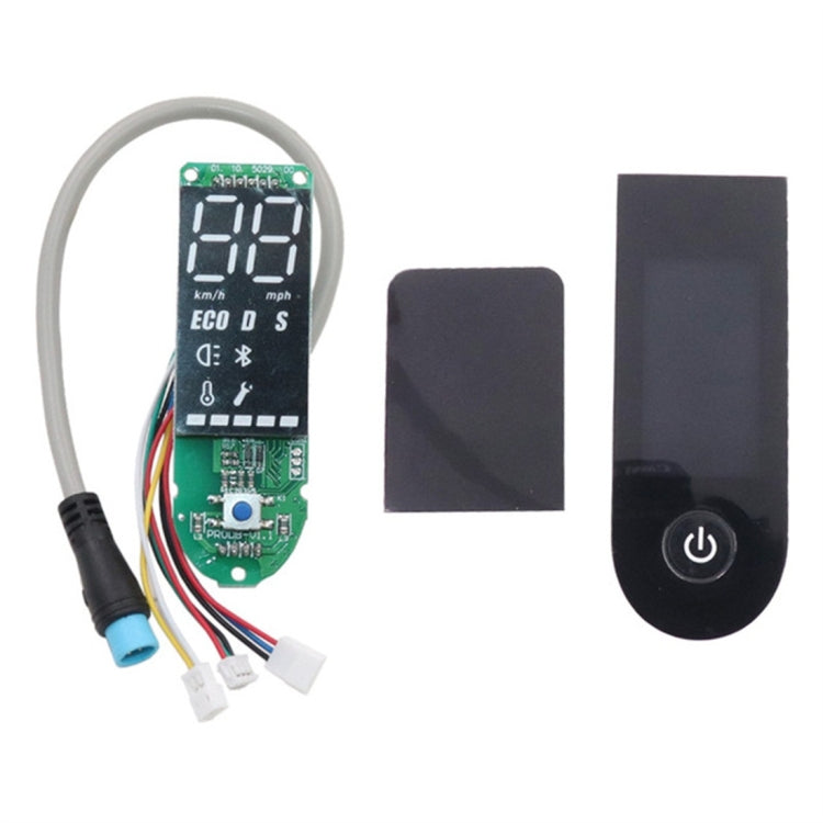 Electric scooter instrument circuit board with LED screen and black switch panel cover