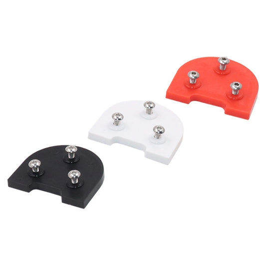 Red, black, and white scooter rear light heightening pad kit with screws