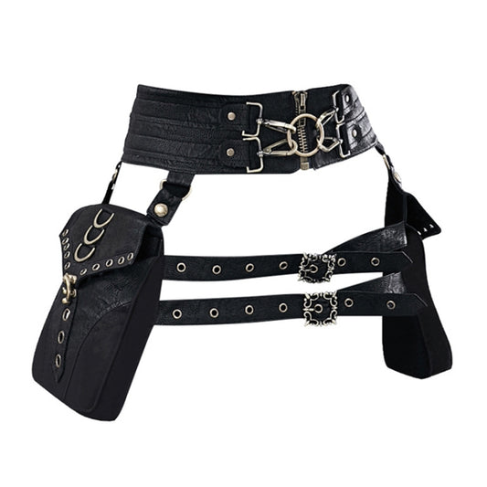 FBG003BK Ladies PU Leather Waist Bag, Size: 23 x 19.5cm, Strap Length: 130cm, 23 x 19.5cm