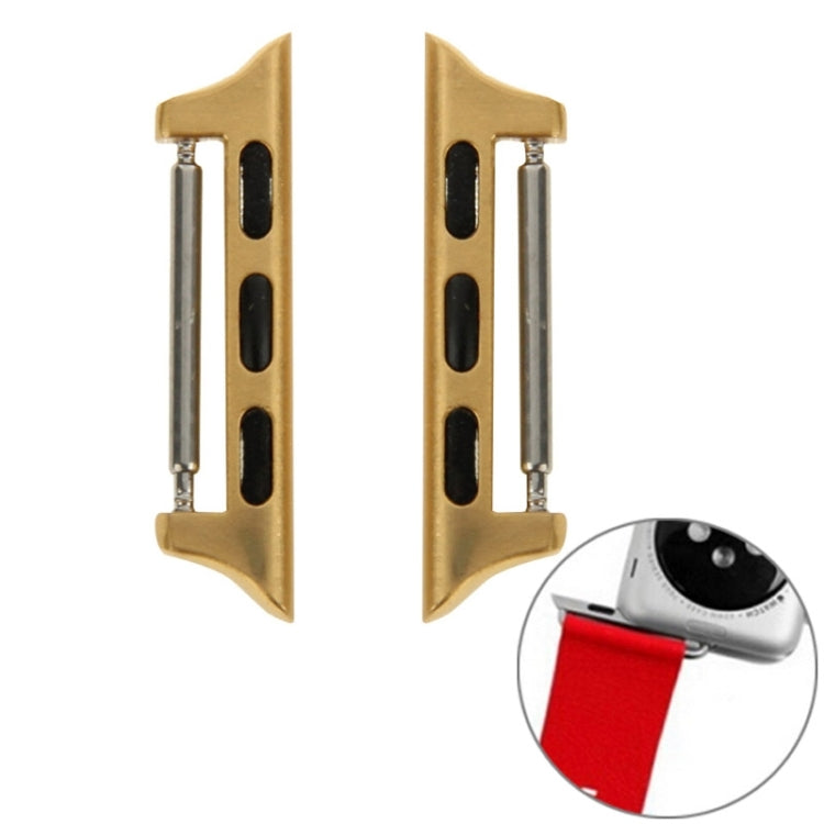 Gold metal Apple Watch strap connectors set with silver insertion pins
