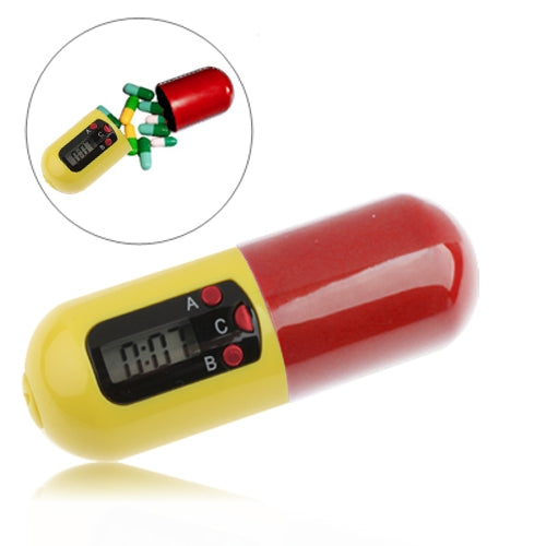 Portable Timer Pill Medicine Reminder Drug Box Keychain, Medicine Reminder