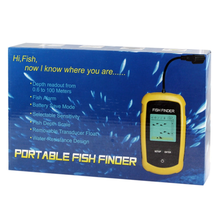 Portable Fish Finder with 2.0 inch Display, Depth Readings From 2.0 to 328ft (0.6-100m), Operating Range:0.6-100m
