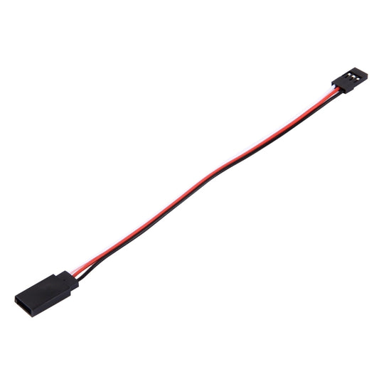 Single servo extension lead wire with black plug end and red/white/black cables