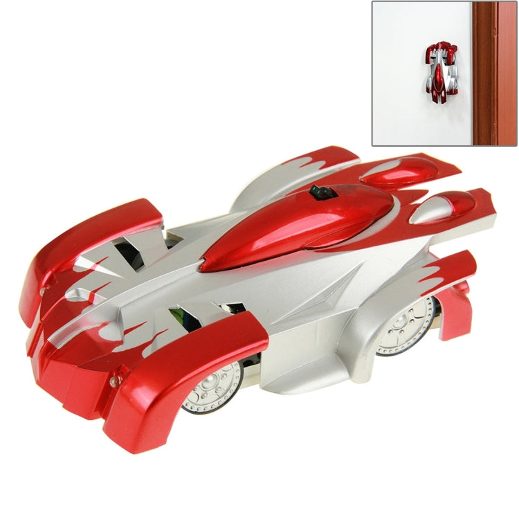 Red and white RC stunt toy car with sleek aerodynamic body