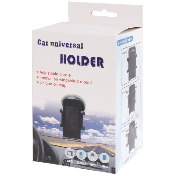 Retail packaging box for universal car holder suction mount, adjustable cradle phone stand