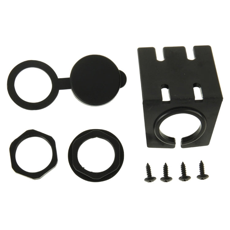 USB flush-mount parts set: mounting bracket, grommets, and screws