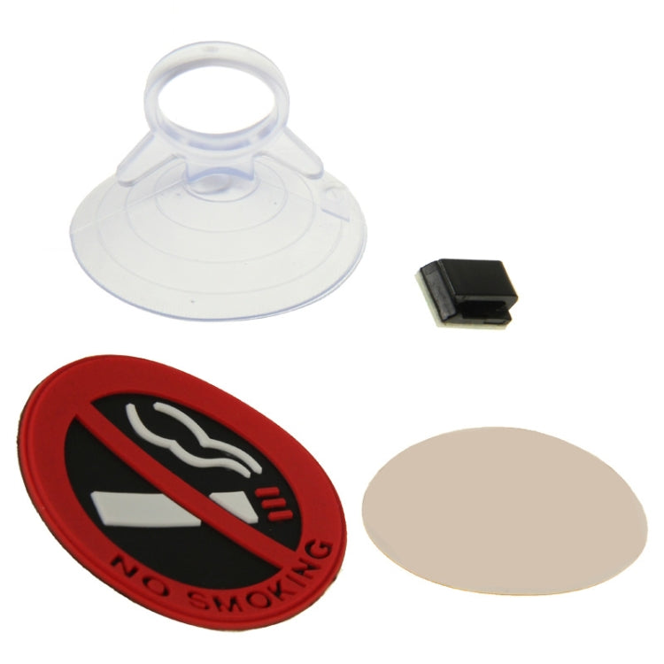 No smoking car sticker set with suction cup and backing pieces