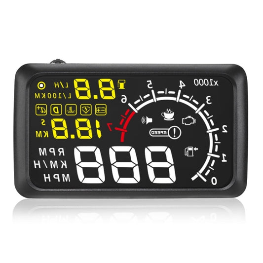 X3 Bluetooth 5.5 inch Car OBDII / EUOBD HUD Vehicle-mounted Head Up Display Security System, Support Speed & Fuel Consumption, Overspeed Alarm, Water Temperature, etc, X3 5.5 inch