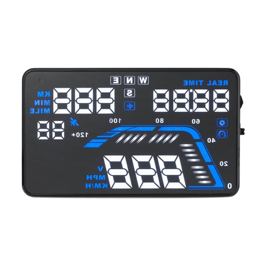 Q7 5.5 inch Car GPS HUD Vehicle-mounted Head Up Display Security System, Support Speed & Real Time & Altitude & Over Speed Alarm & Satellite Number, etc., Q7