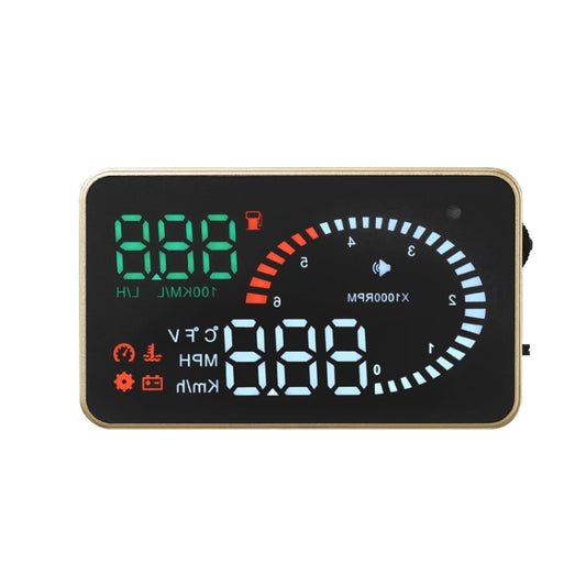 X6 3.5 inch Car OBDII / EUOBD HUD Vehicle-mounted Head Up Display Security System, Support Speed & Water Temperature & Speed Alarm & Fuel Consumption & Battery Voltage, etc., X6