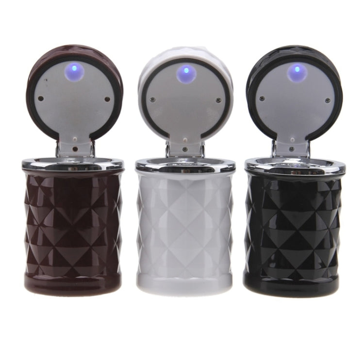 Diamond Facets Car Ashtray with LED Light, with LED Light(Dark Red), with LED Light(Black), with LED Light(White)