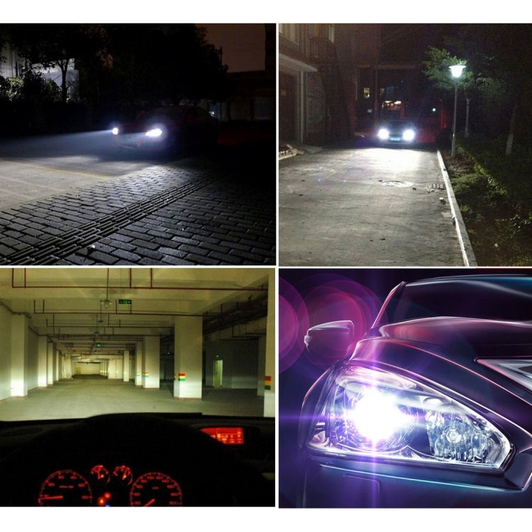 H7 HID xenon headlights showing bright beam in multiple lighting scenes